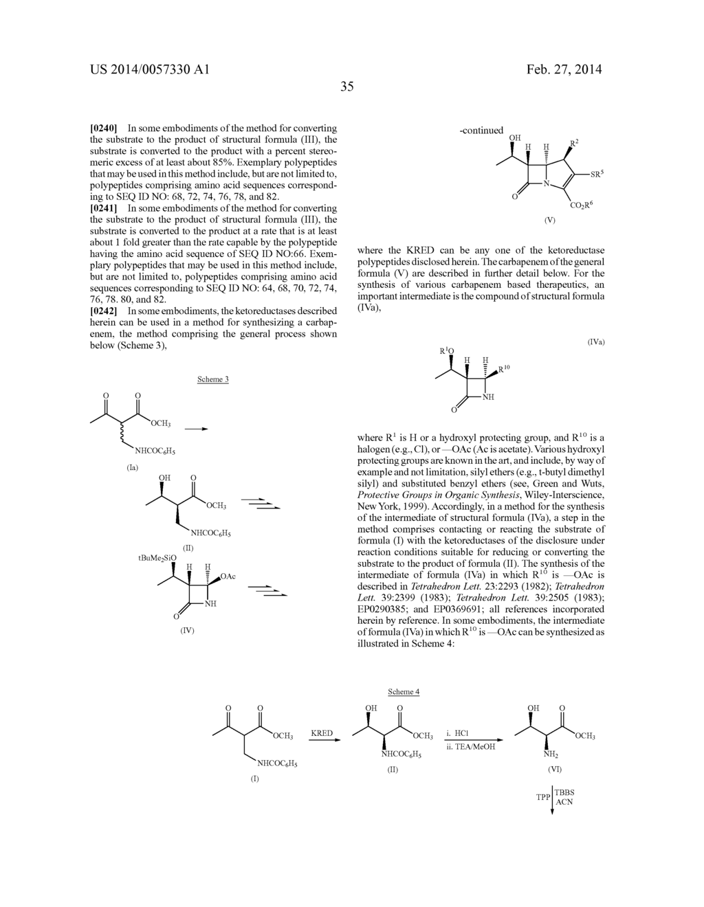 KETOREDUCTASE POLYPEPTIDES FOR THE PRODUCTION OF AZETIDINONE - diagram, schematic, and image 37