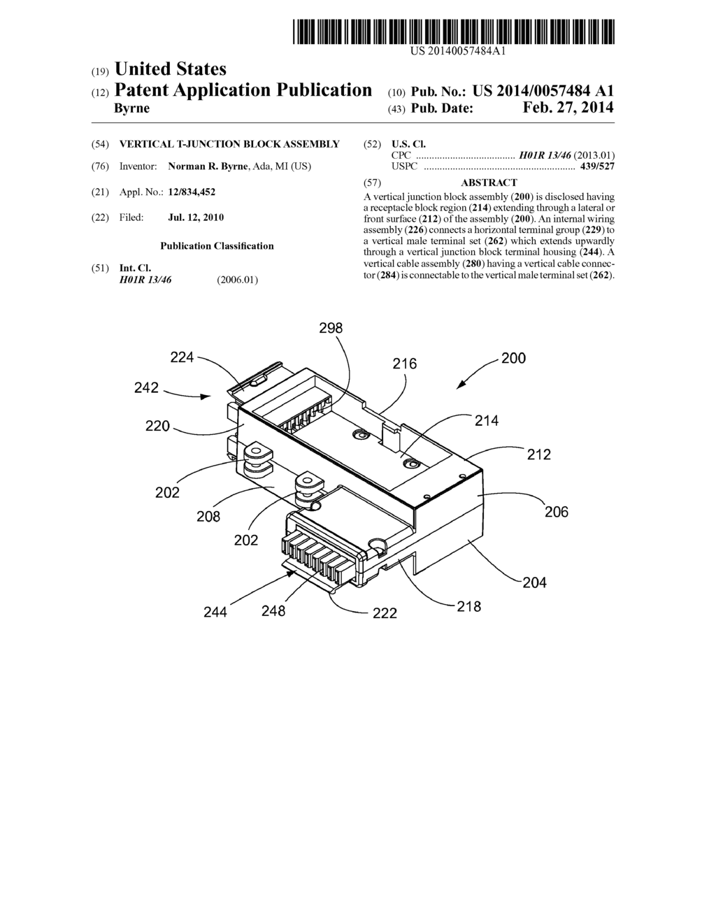 VERTICAL T-JUNCTION BLOCK ASSEMBLY - diagram, schematic, and image 01