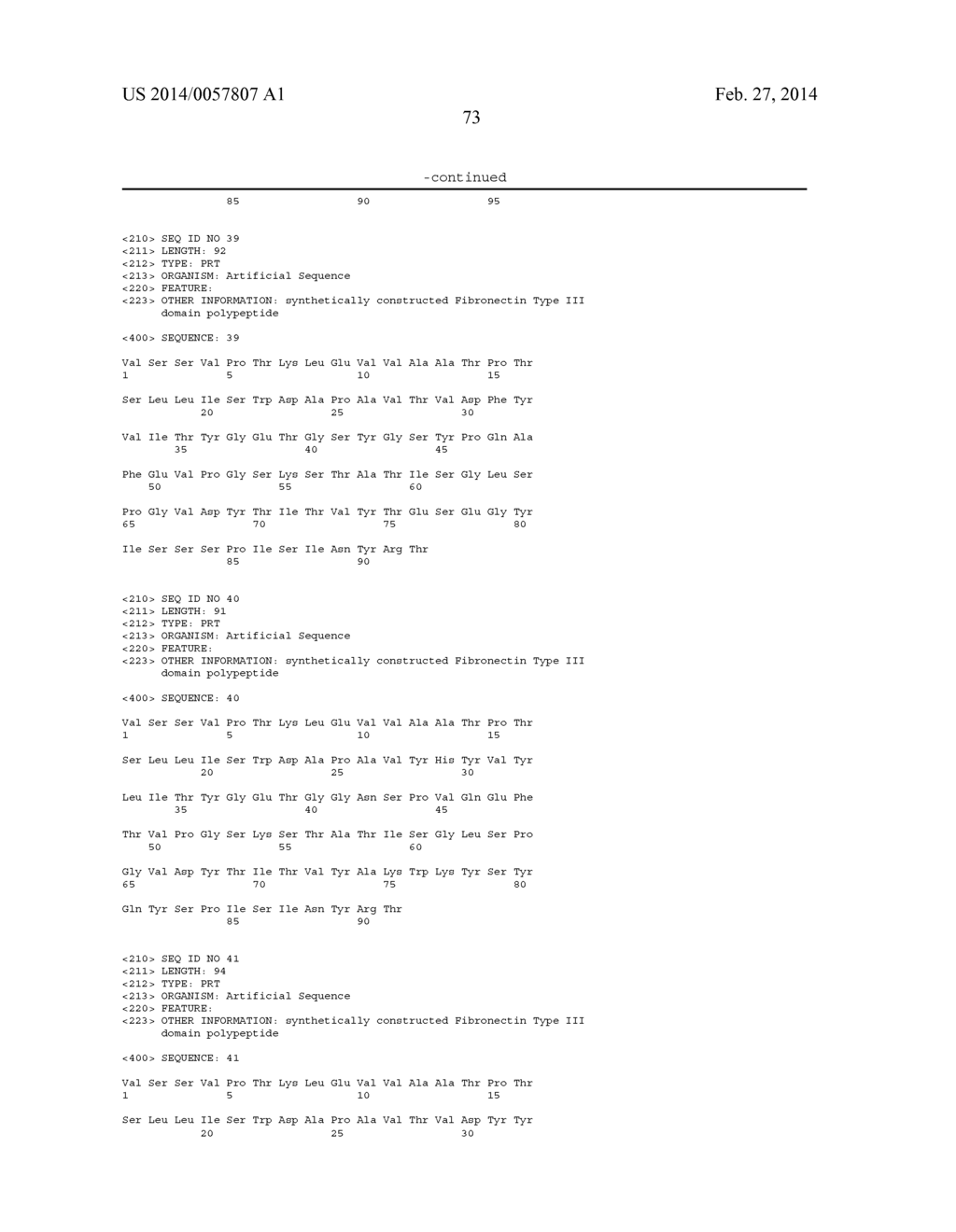 FIBRONECTIN CRADLE MOLECULES AND LIBRARIES THEREOF - diagram, schematic, and image 140