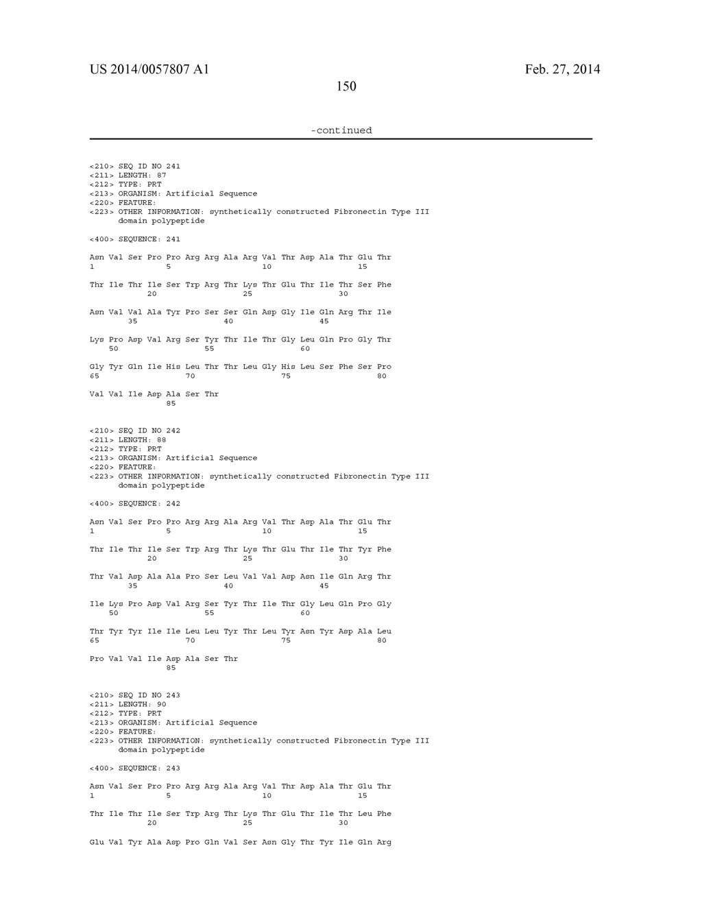 FIBRONECTIN CRADLE MOLECULES AND LIBRARIES THEREOF - diagram, schematic, and image 217