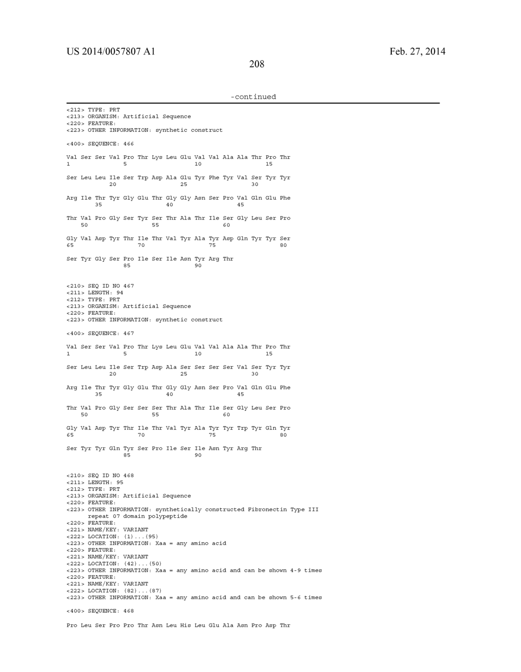 FIBRONECTIN CRADLE MOLECULES AND LIBRARIES THEREOF - diagram, schematic, and image 275