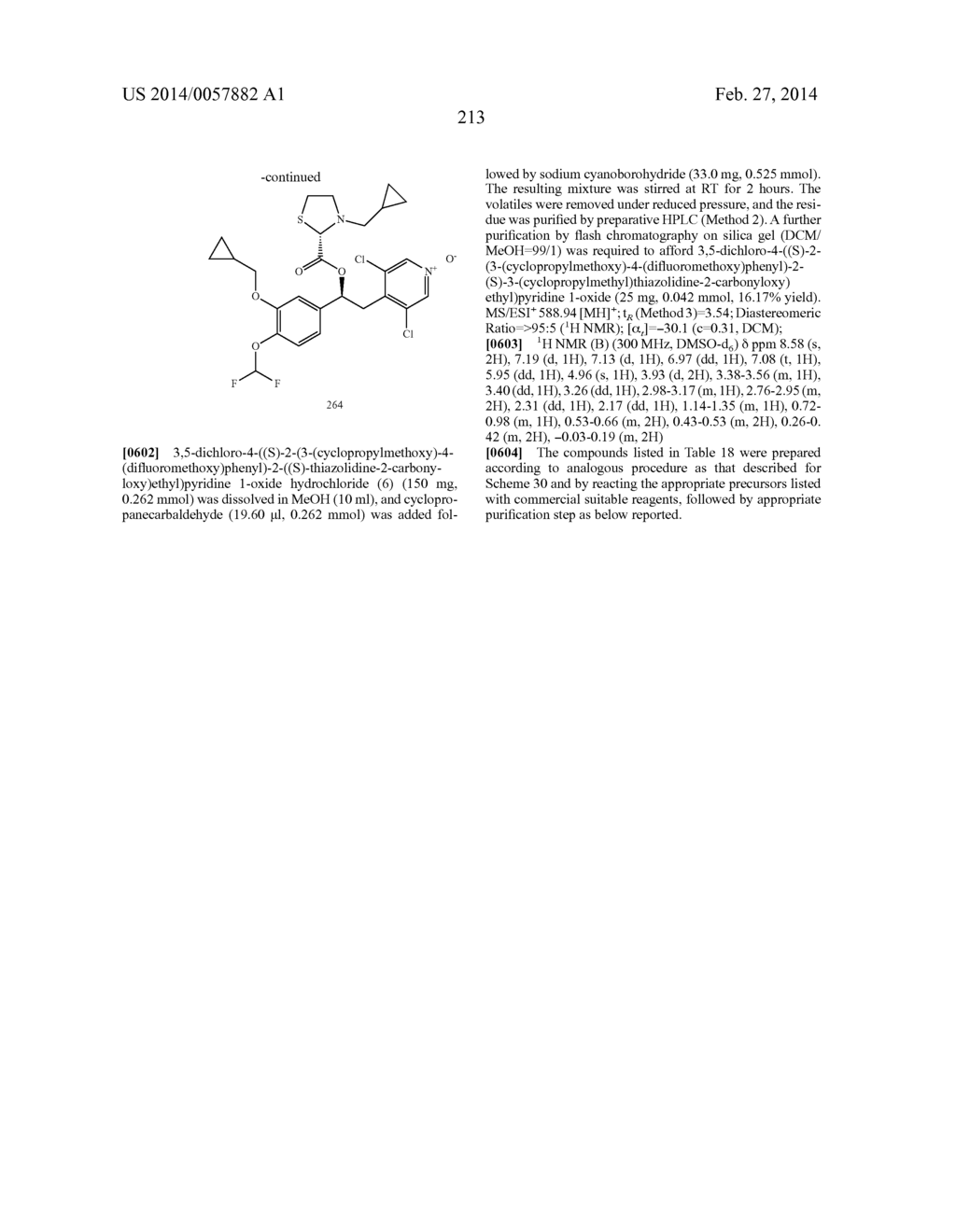 DERIVATIVES OF 1-PHENYL-2-PYRIDINYL ALKYL ALCOHOLS AS PHOSPHODIESTERASE     INHIBITORS - diagram, schematic, and image 214