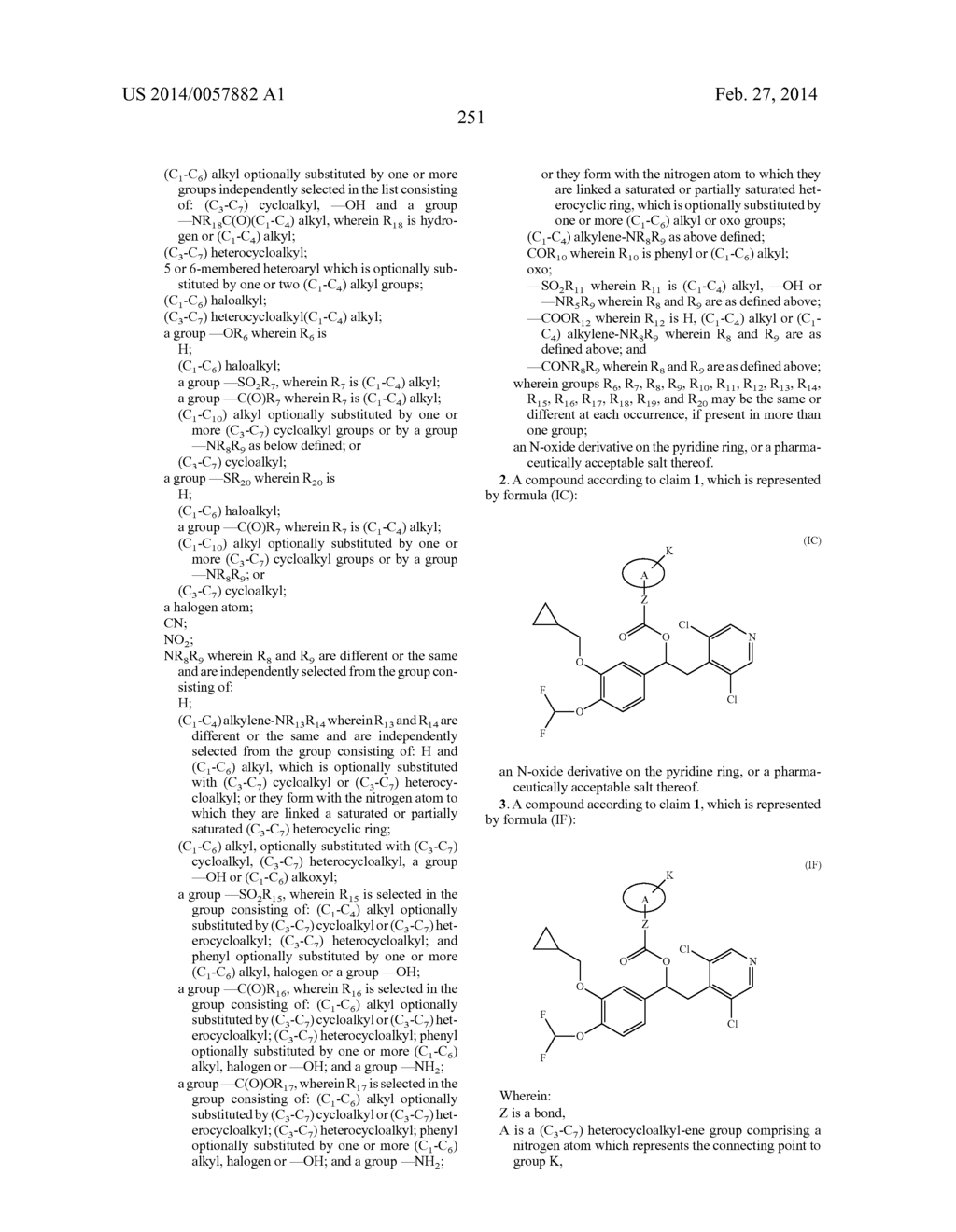 DERIVATIVES OF 1-PHENYL-2-PYRIDINYL ALKYL ALCOHOLS AS PHOSPHODIESTERASE     INHIBITORS - diagram, schematic, and image 252