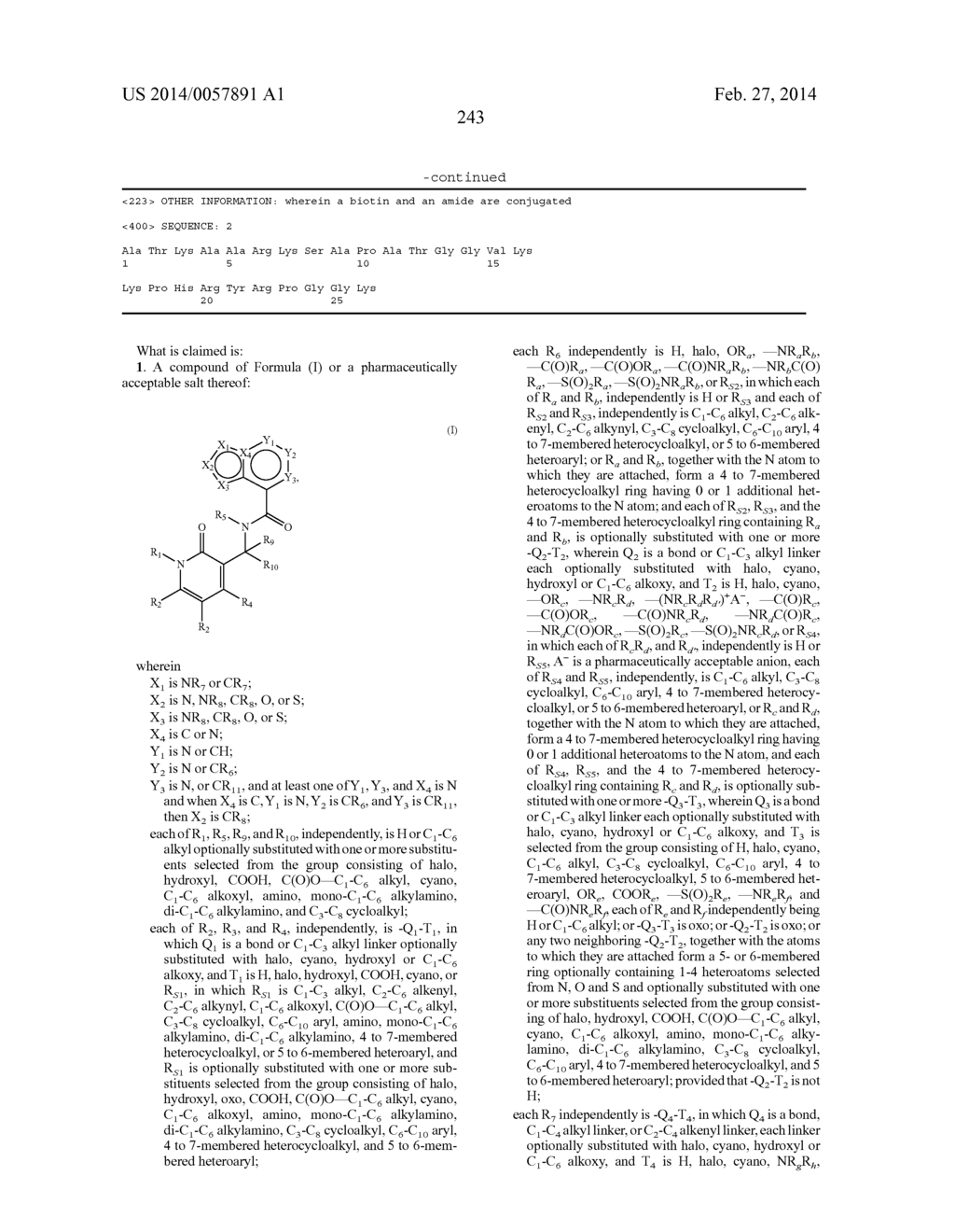 Substituted 6,5-Fused Bicyclic Heteroaryl Compounds - diagram, schematic, and image 244