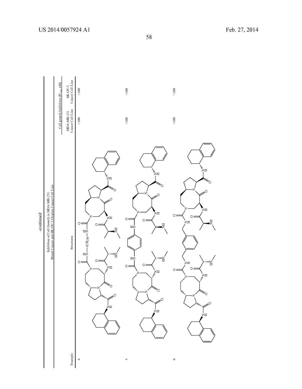 BIVALENT INHIBITORS OF IAP PROTEINS AND THERAPEUTIC METHODS USING THE SAME - diagram, schematic, and image 60