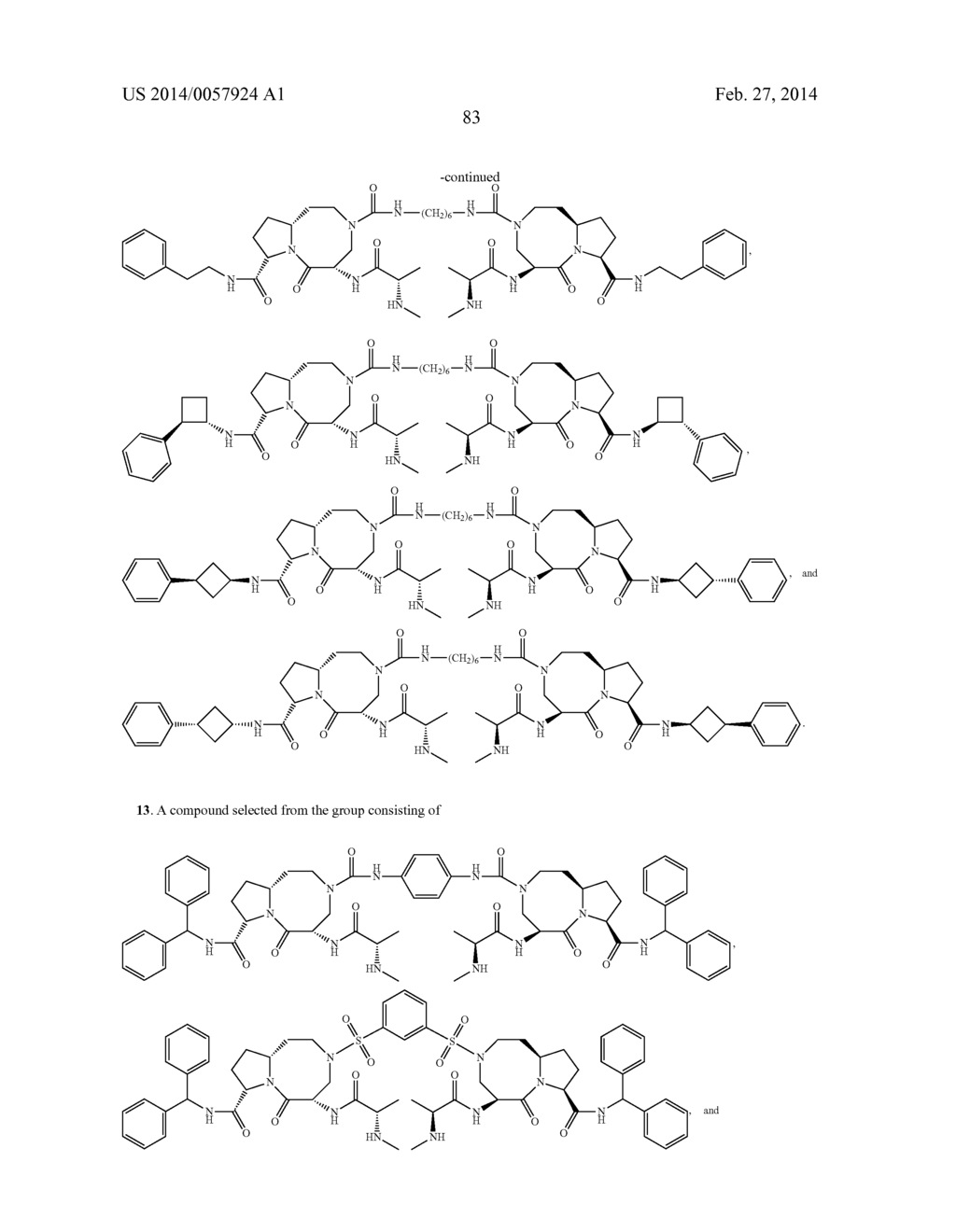 BIVALENT INHIBITORS OF IAP PROTEINS AND THERAPEUTIC METHODS USING THE SAME - diagram, schematic, and image 85