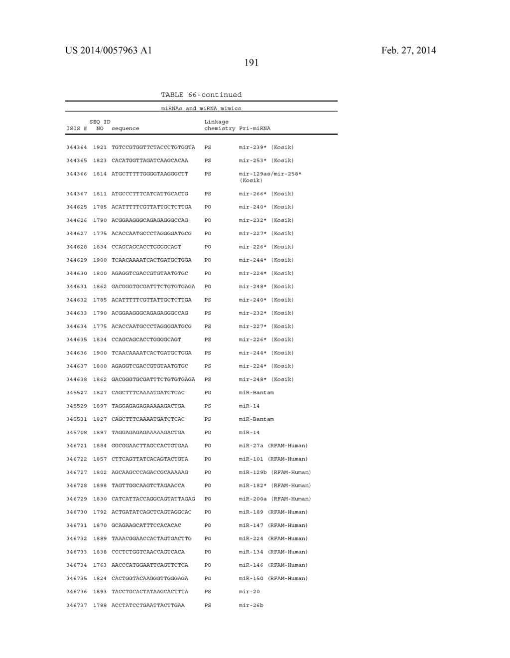 OLIGOMERIC COMPOUNDS AND COMPOSITIONS FOR USE IN MODULATION OF SMALL     NON-CODING RNAS - diagram, schematic, and image 193