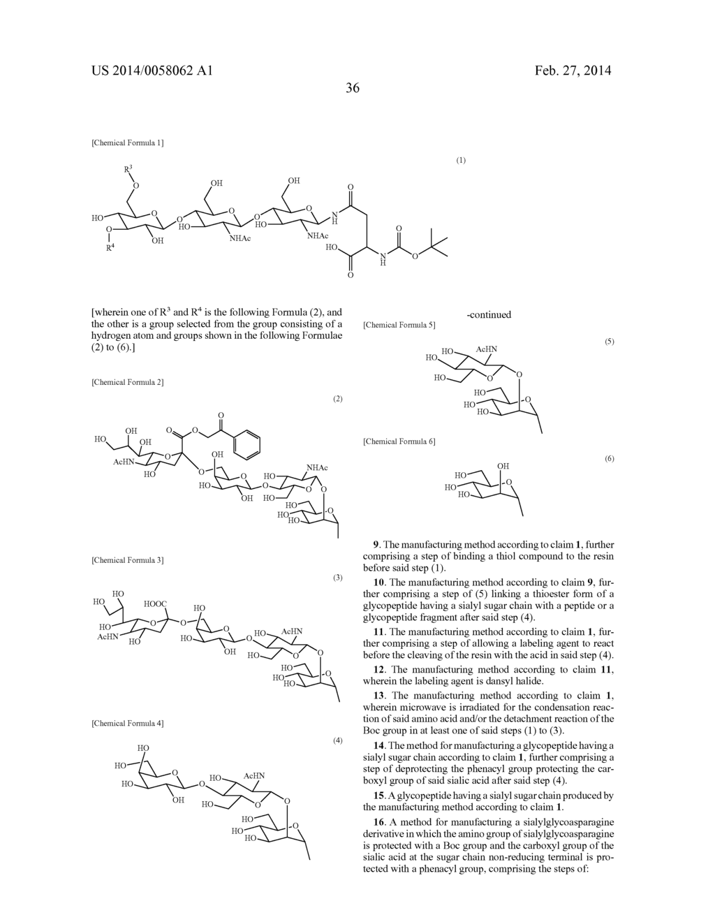 Method for Producing Glycopeptide Having Sialyl Sugar Chain, Sialyl Sugar     Chain-Added Amino Acid Derivative to be Used in Same, and Glycopeptide - diagram, schematic, and image 44