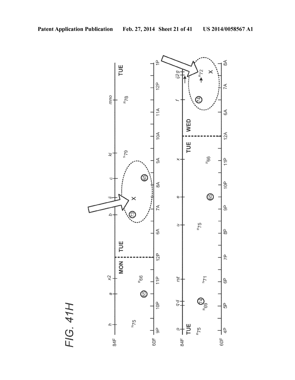 HVAC SCHEDULE ESTABLISHMENT IN AN INTELLIGENT, NETWORK-CONNECTED     THERMOSTAT - diagram, schematic, and image 22