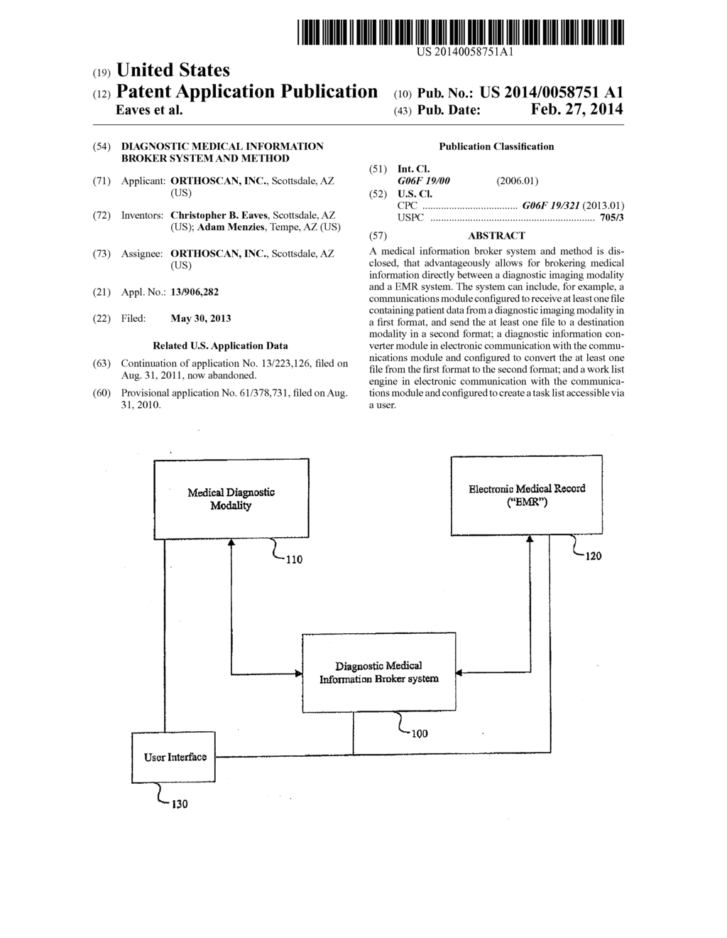 DIAGNOSTIC MEDICAL INFORMATION BROKER SYSTEM AND METHOD - diagram, schematic, and image 01