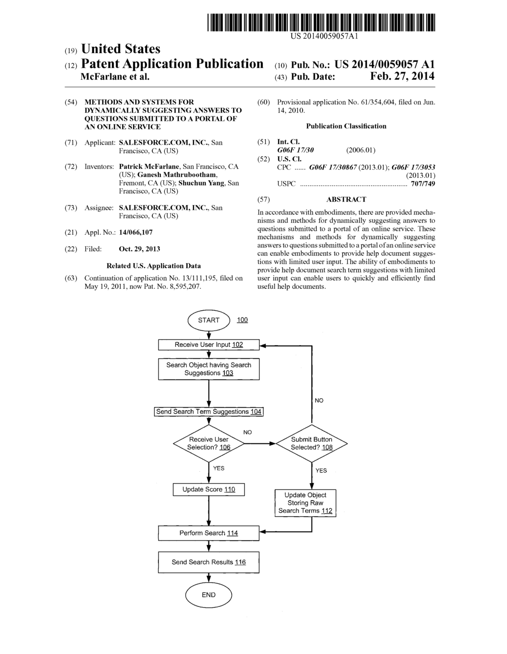 METHODS AND SYSTEMS FOR DYNAMICALLY SUGGESTING ANSWERS TO QUESTIONS     SUBMITTED TO A PORTAL OF AN ONLINE SERVICE - diagram, schematic, and image 01