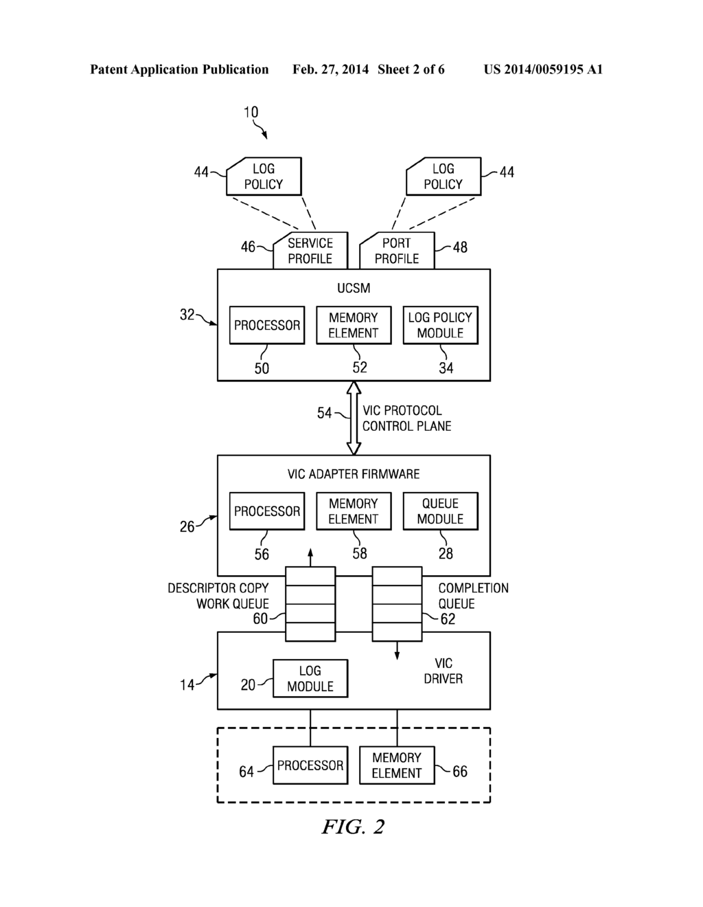 SYSTEM AND METHOD FOR CENTRALIZED VIRTUAL INTERFACE CARD DRIVER LOGGING IN     A NETWORK ENVIRONMENT - diagram, schematic, and image 03