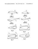 Rubber or soft plastic fishing spoon lure diagram and image
