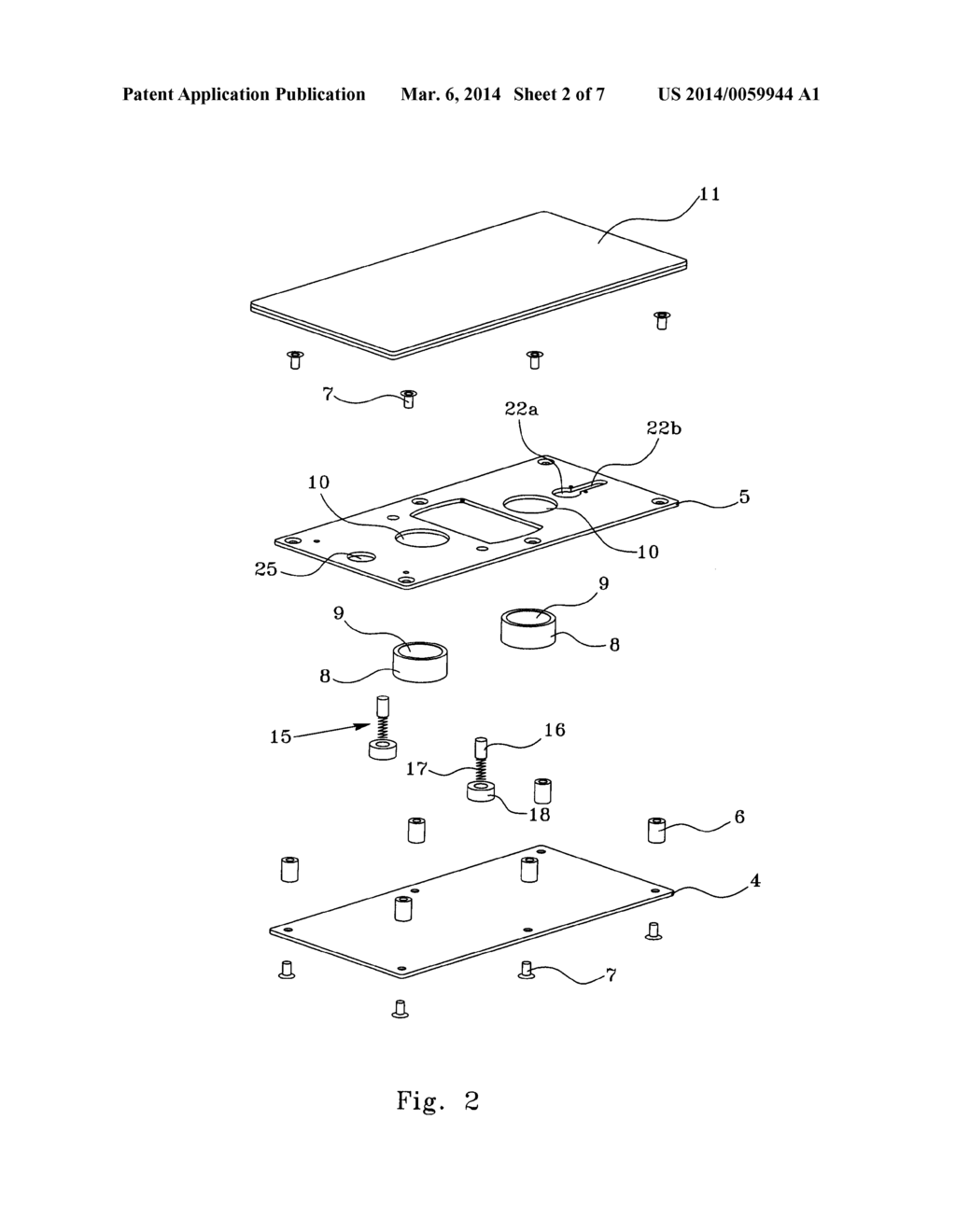 DEVICE FOR THE CONNECTION OF GYMNASTIC EQUIPMENT TO THE FLOORING OF A     GYMNASIUM OR THE LIKE - diagram, schematic, and image 03