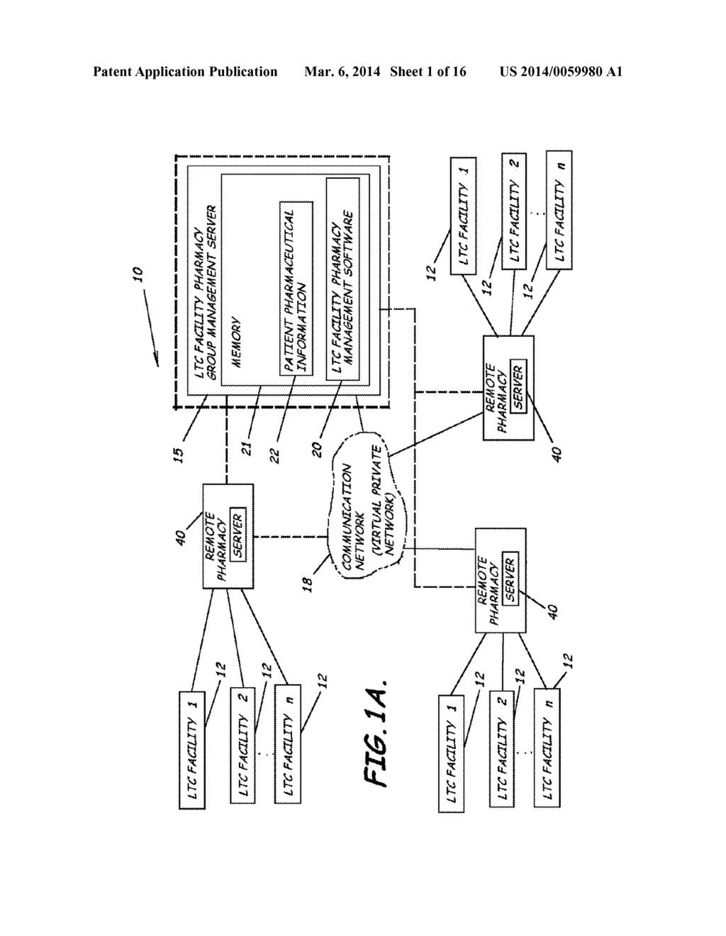 SYSTEM AND METHOD OF ENHANCED DISTRIBUTION OF PHARMACEUTICALS IN LONG-TERM     CARE FACILITIES - diagram, schematic, and image 02