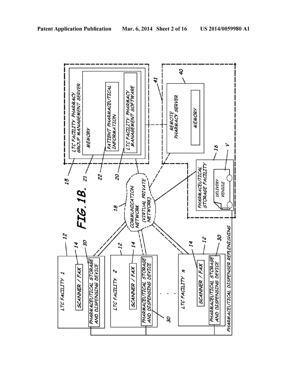 SYSTEM AND METHOD OF ENHANCED DISTRIBUTION OF PHARMACEUTICALS IN LONG-TERM     CARE FACILITIES - diagram, schematic, and image 03