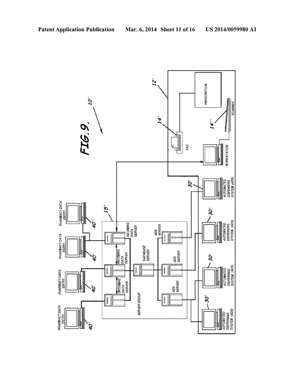 SYSTEM AND METHOD OF ENHANCED DISTRIBUTION OF PHARMACEUTICALS IN LONG-TERM     CARE FACILITIES - diagram, schematic, and image 12