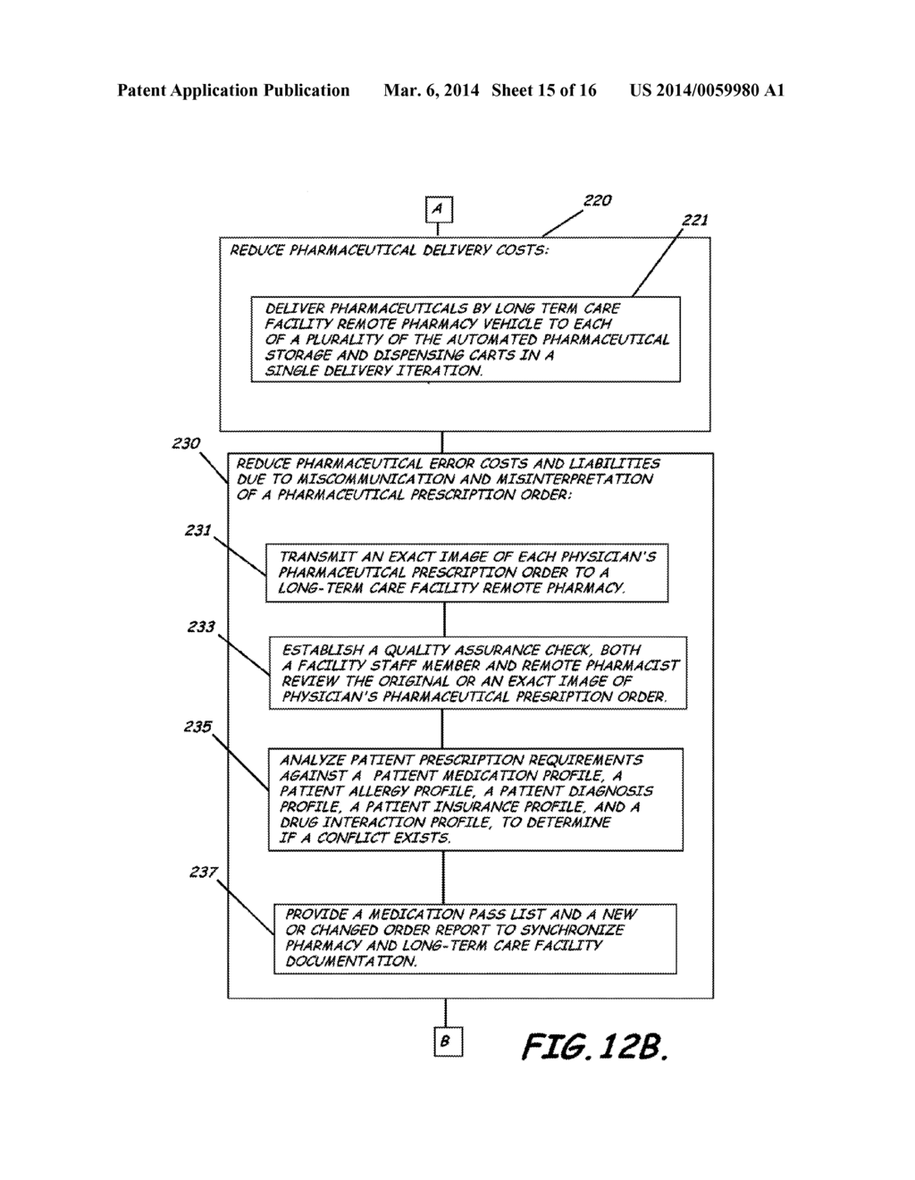 SYSTEM AND METHOD OF ENHANCED DISTRIBUTION OF PHARMACEUTICALS IN LONG-TERM     CARE FACILITIES - diagram, schematic, and image 16