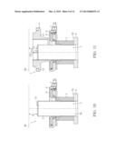 TENSION DEVICE FOR PRESTRESSING AN ASSEMBLY BY MEANS OF A THREADED ROD,     AND METHOD FOR ASSEMBLING THE TENSION DEVICE diagram and image