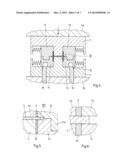 METHOD AND DEVICE FOR MECHANICALLY REMOVING COATINGS FROM COATED BLANKS     USING A PRESS AND SCRAPING KNIFE diagram and image