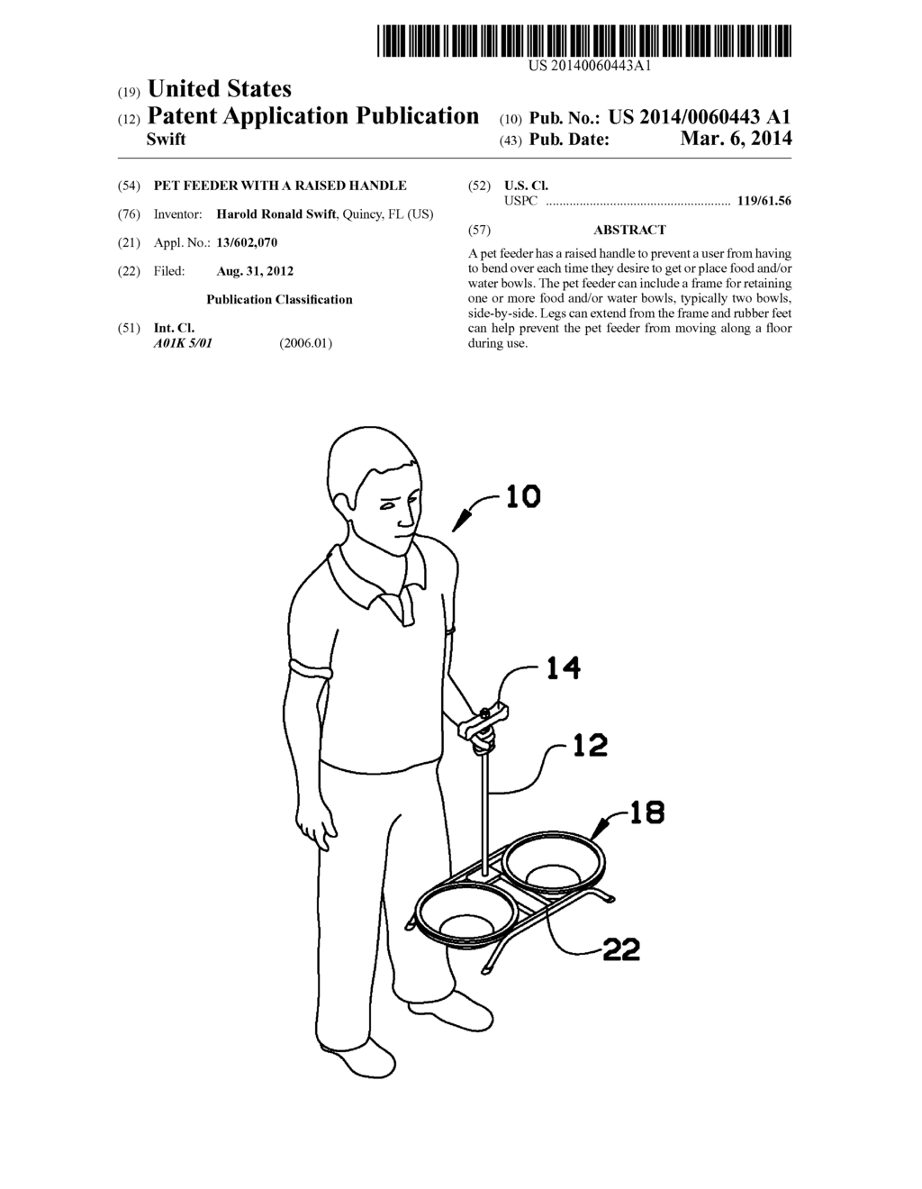 PET FEEDER WITH A RAISED HANDLE - diagram, schematic, and image 01