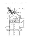 INTERNAL COMBUSTION ENGINE WITH SHROUDED INJECTION VALVE AND PRECOMBUSTION     CHAMBER SYSTEM diagram and image