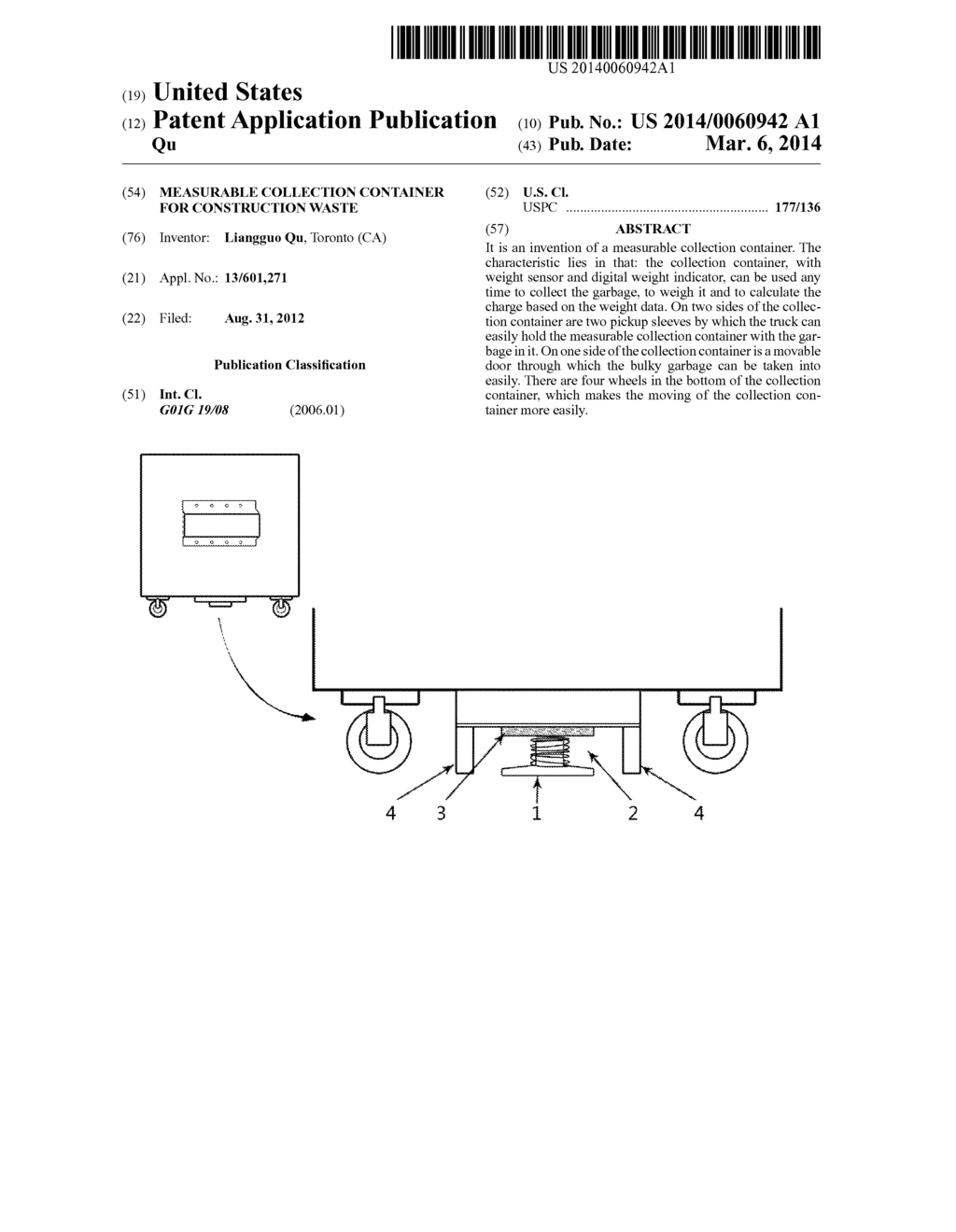 Measurable Collection Container for construction waste - diagram, schematic, and image 01