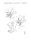 Easy to attach rear passenger backrest, arm rests and luggage rack device     for a motorcycle diagram and image