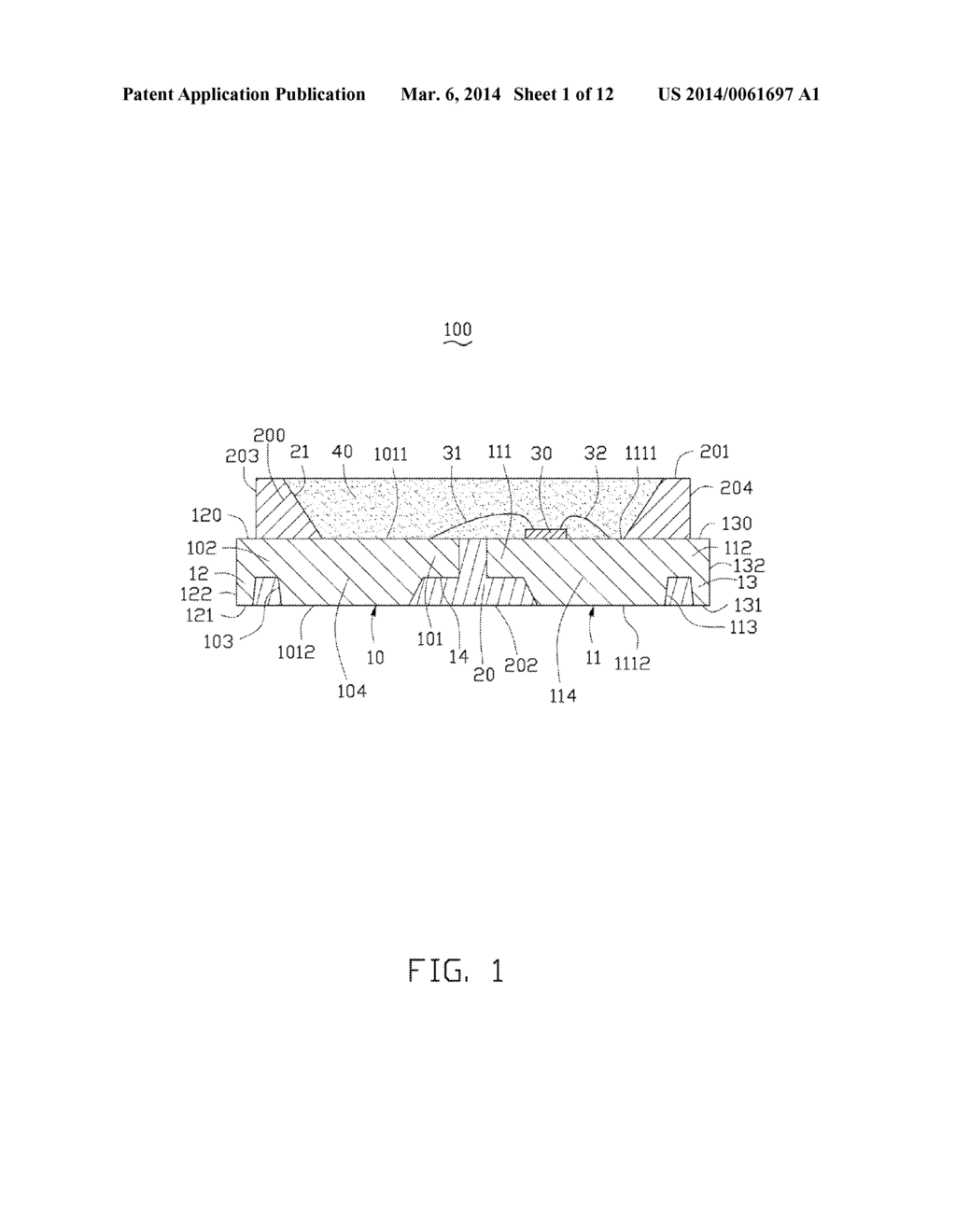 LIGHT EMITTING DIODE PACKAGE AND METHOD FOR MANUFACTURING THE SAME - diagram, schematic, and image 02