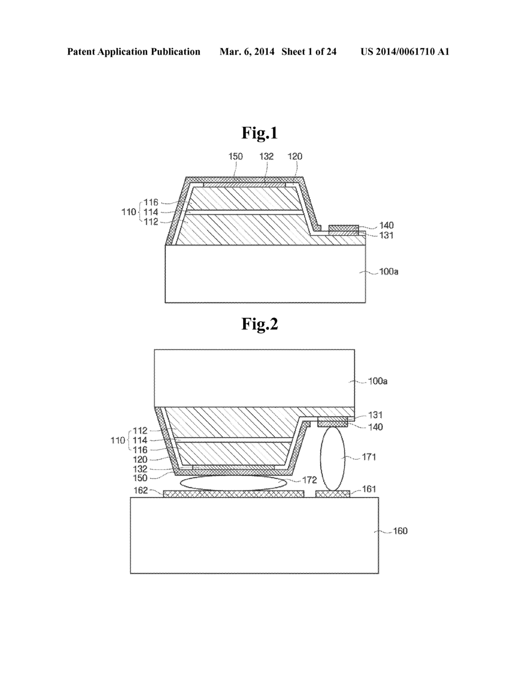 METHOD OF FABRICATING LIGHT-EMITTING APPARATUS WITH IMPROVED LIGHT     EXTRACTION EFFICIENCY AND LIGHT-EMITTING APPARATUS FABRICATED USING THE     METHOD - diagram, schematic, and image 02