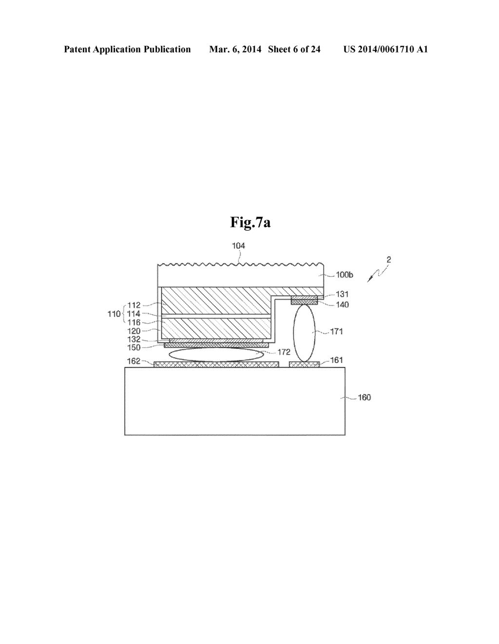 METHOD OF FABRICATING LIGHT-EMITTING APPARATUS WITH IMPROVED LIGHT     EXTRACTION EFFICIENCY AND LIGHT-EMITTING APPARATUS FABRICATED USING THE     METHOD - diagram, schematic, and image 07