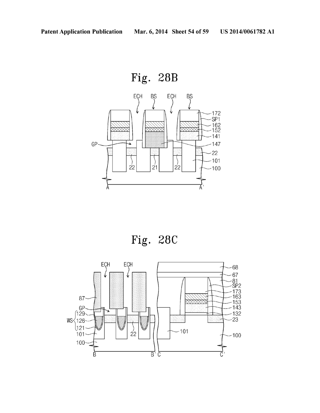 SEMICONDUCTOR DEVICE AND METHOD OF FABRICATING THE SAME - diagram, schematic, and image 55