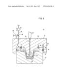 METHOD AND APPARATUS FOR PRODUCING MOLDED ARTICLE OF FIBER-REINFORCED     PLASTIC diagram and image