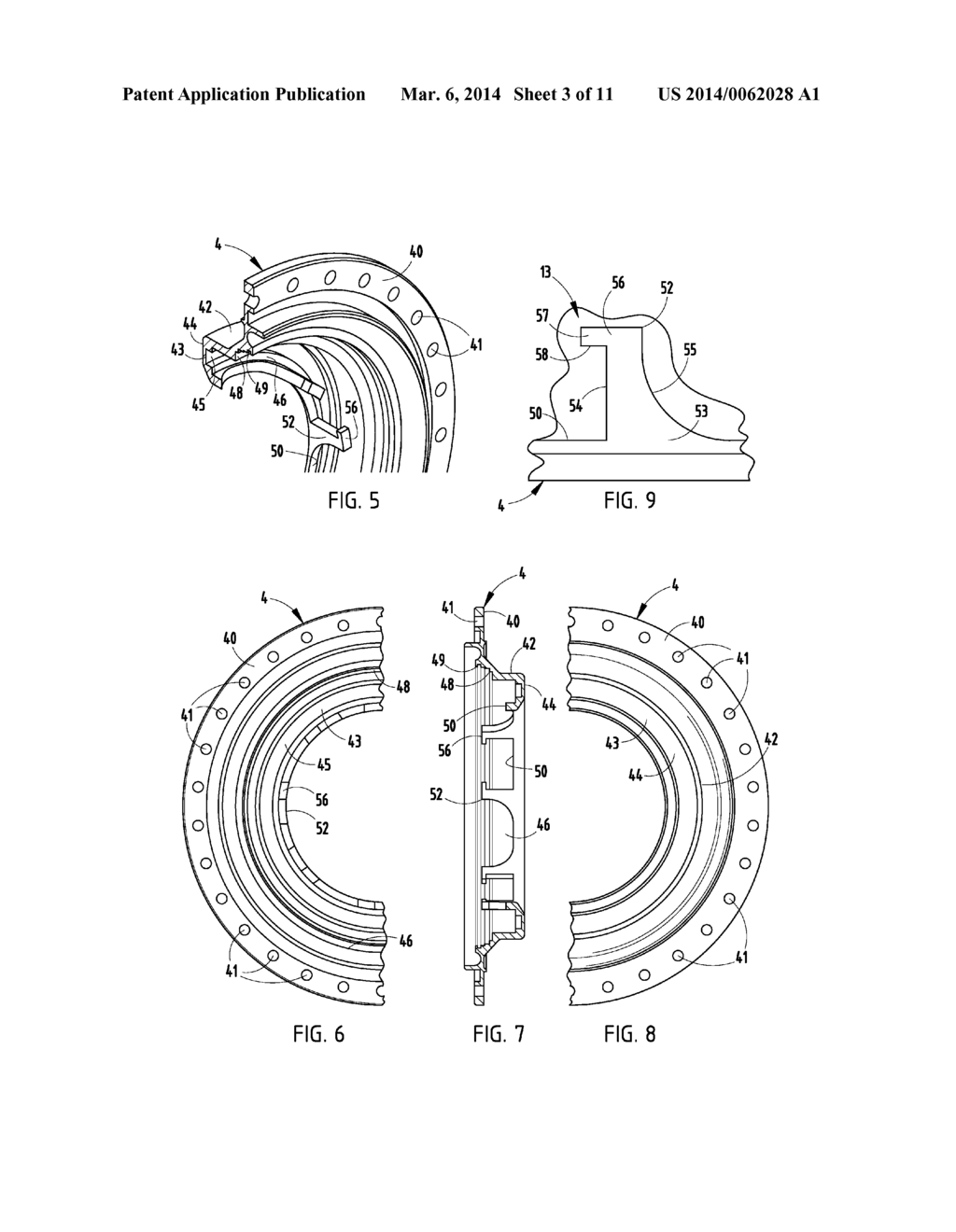 GAS SEAL FOR AEROSPACE ENGINES AND THE LIKE - diagram, schematic, and image 04