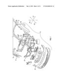 HOOD ASSEMBLY FOR A VEHICLE AND METHOD OF ALIGNING FRONT END ASSEMBLY     COMPONENTS FOR A VEHICLE diagram and image