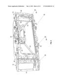 HOOD ASSEMBLY FOR A VEHICLE AND METHOD OF ALIGNING FRONT END ASSEMBLY     COMPONENTS FOR A VEHICLE diagram and image