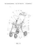 FOLDABLE STROLLER CAPABLE OF FOLDING A SEATBACK AUTOMATICALLY diagram and image