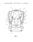 CHILD SEAT WITH BELT TENSIONING MECHANISM FOR IMPROVED INSTALLATION diagram and image