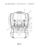 CHILD SEAT WITH BELT TENSIONING MECHANISM FOR IMPROVED INSTALLATION diagram and image