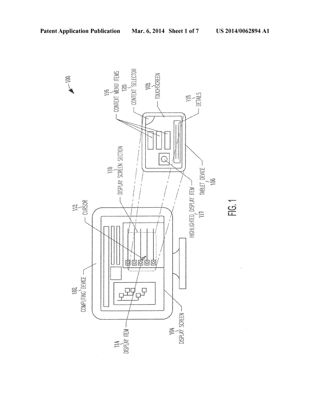 METHOD AND SYSTEM FOR USING A TABLET DEVICE TO PROVIDE CONTEXTUAL INPUT TO     A COMPUTING DEVICE - diagram, schematic, and image 02