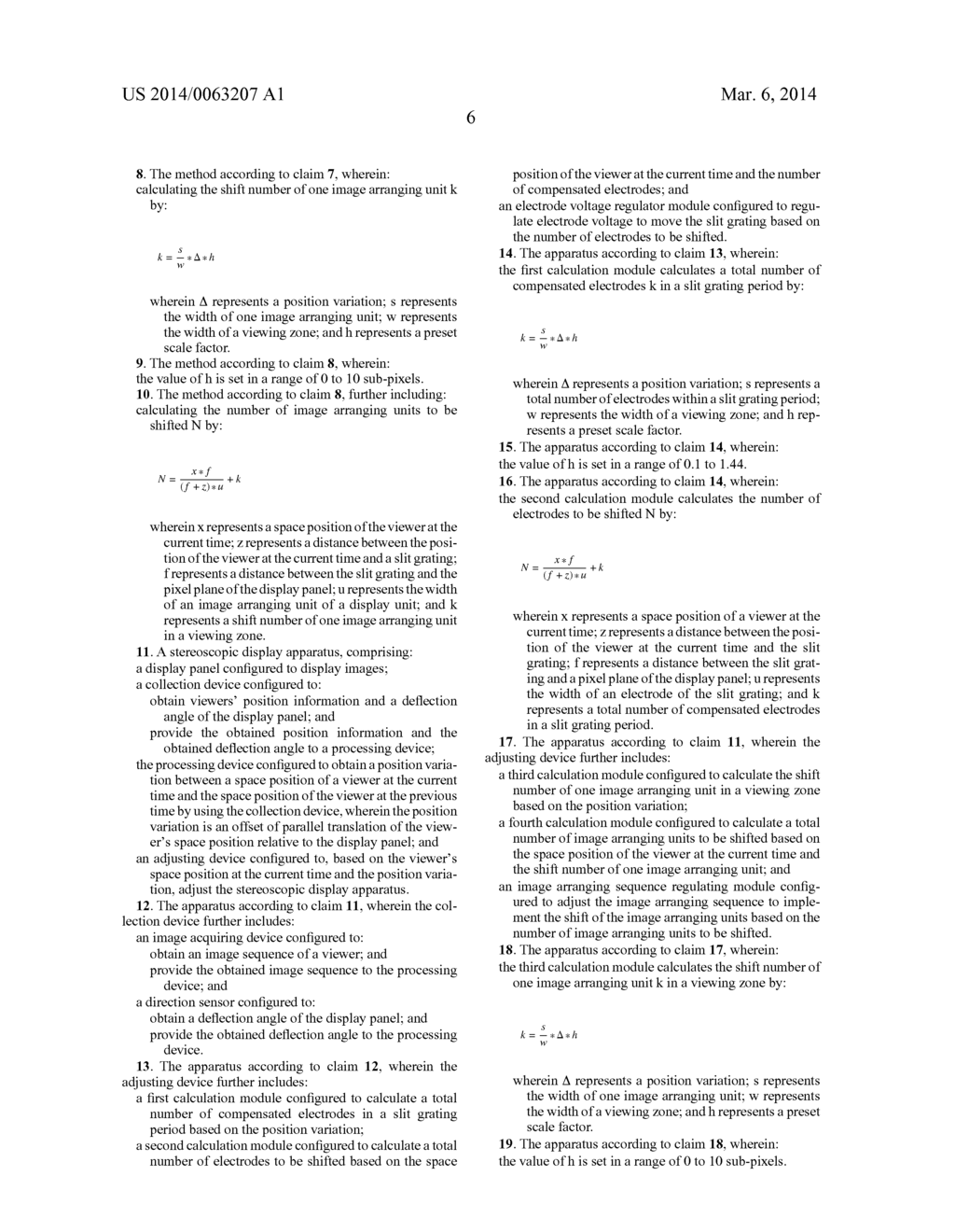 APPARATUS AND CONTROL METHOD FOR STEREOSCOPIC DISPLAY - diagram, schematic, and image 12