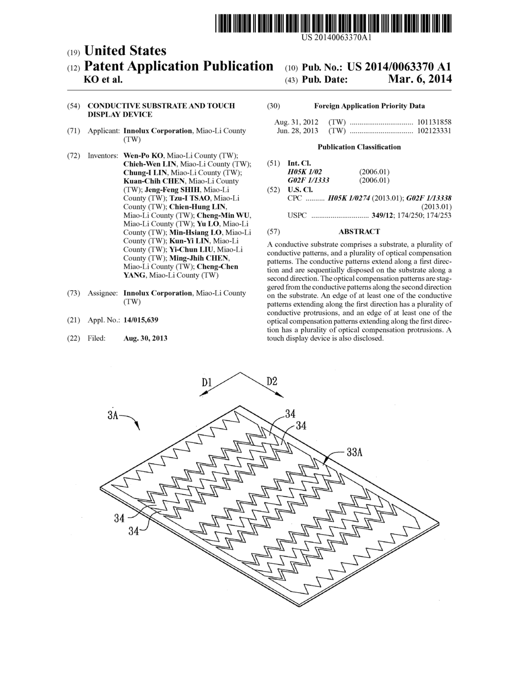 CONDUCTIVE SUBSTRATE AND TOUCH DISPLAY DEVICE - diagram, schematic, and image 01