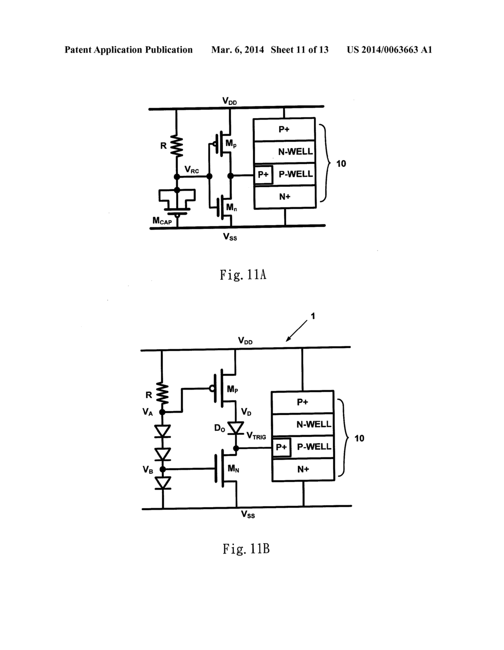 POWER-RAIL ELECTRO-STATIC DISCHARGE (ESD) CLAMP CIRCUIT - diagram, schematic, and image 12