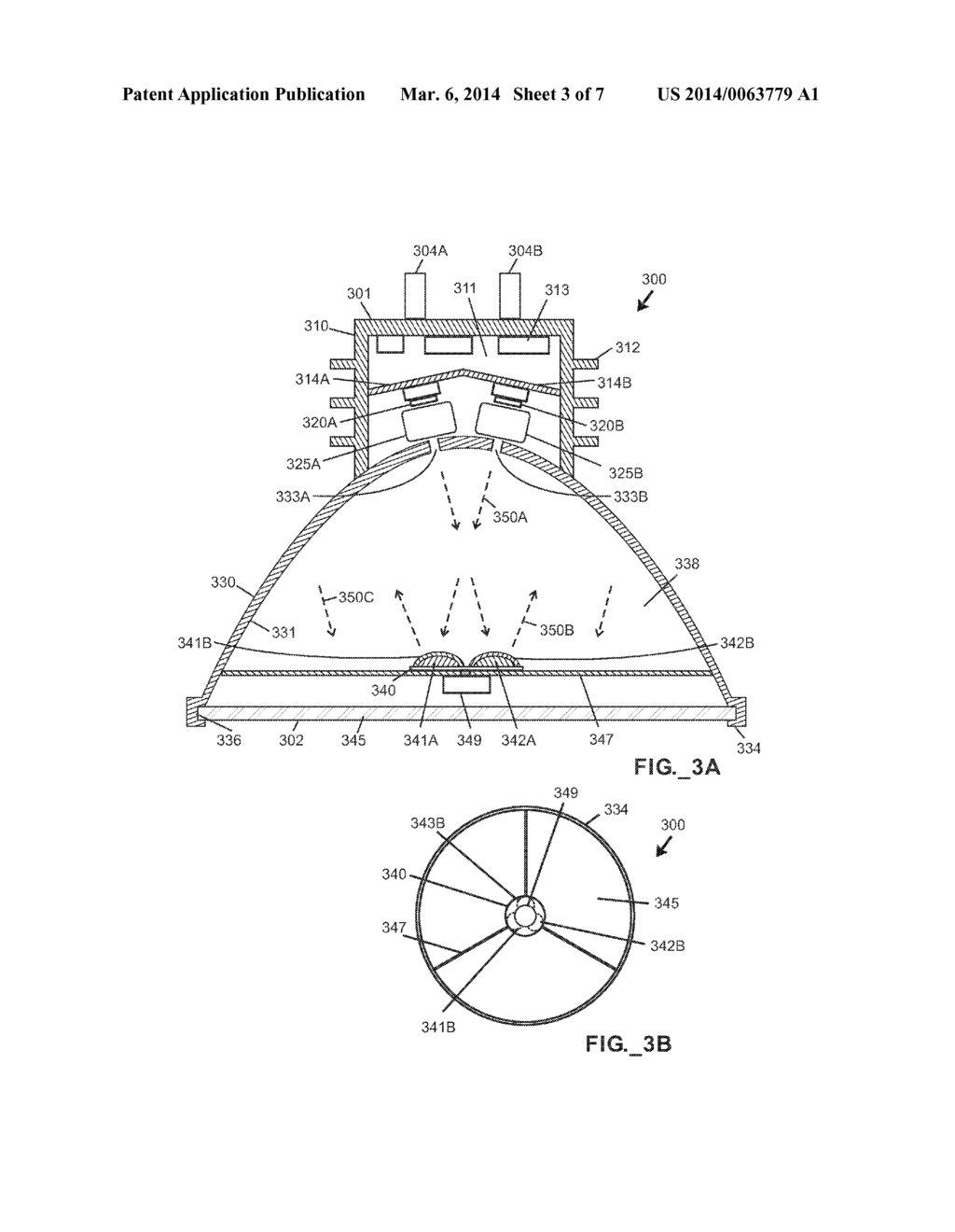 LIGHTING DEVICE INCLUDING SPATIALLY SEGREGATED LUMIPHOR AND REFLECTOR     ARRANGEMENT - diagram, schematic, and image 04