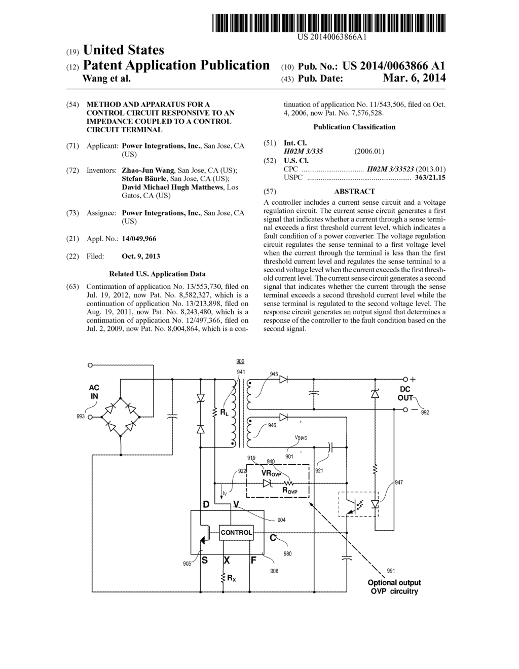 METHOD AND APPARATUS FOR A CONTROL CIRCUIT RESPONSIVE TO AN IMPEDANCE     COUPLED TO A CONTROL CIRCUIT TERMINAL - diagram, schematic, and image 01