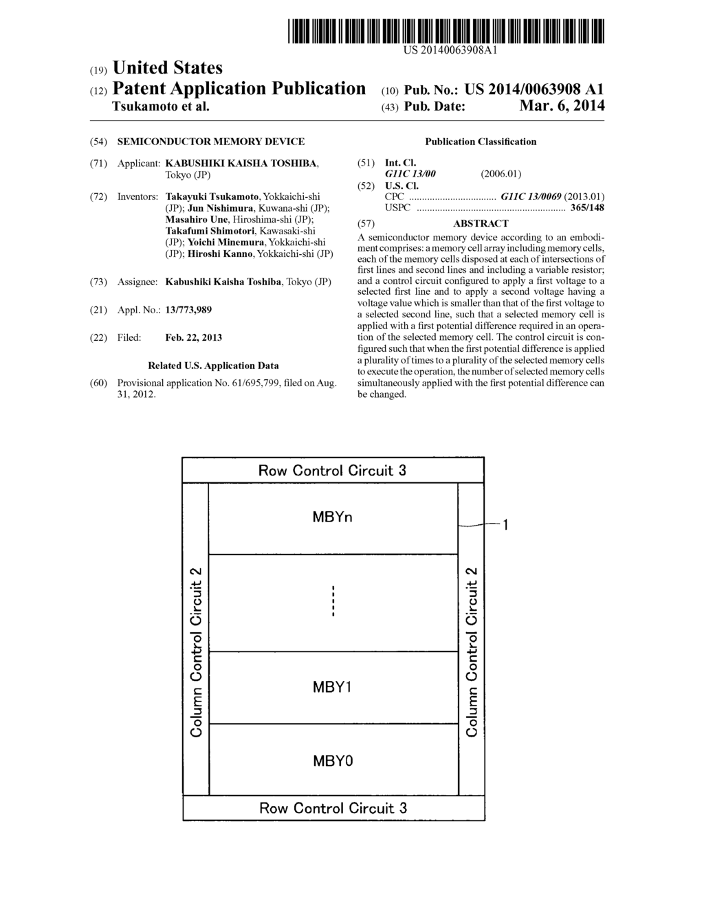 SEMICONDUCTOR MEMORY DEVICE - diagram, schematic, and image 01