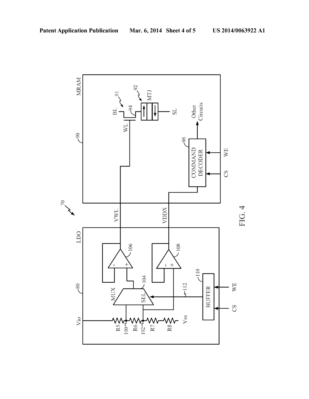 MRAM WORD LINE POWER CONTROL SCHEME - diagram, schematic, and image 05