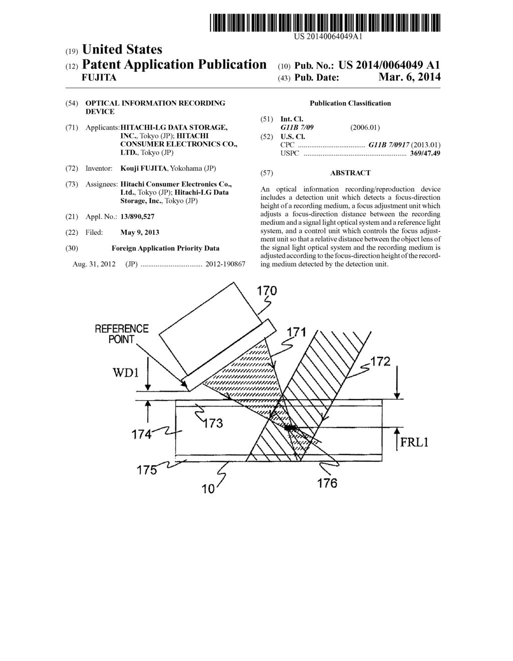 OPTICAL INFORMATION RECORDING DEVICE - diagram, schematic, and image 01