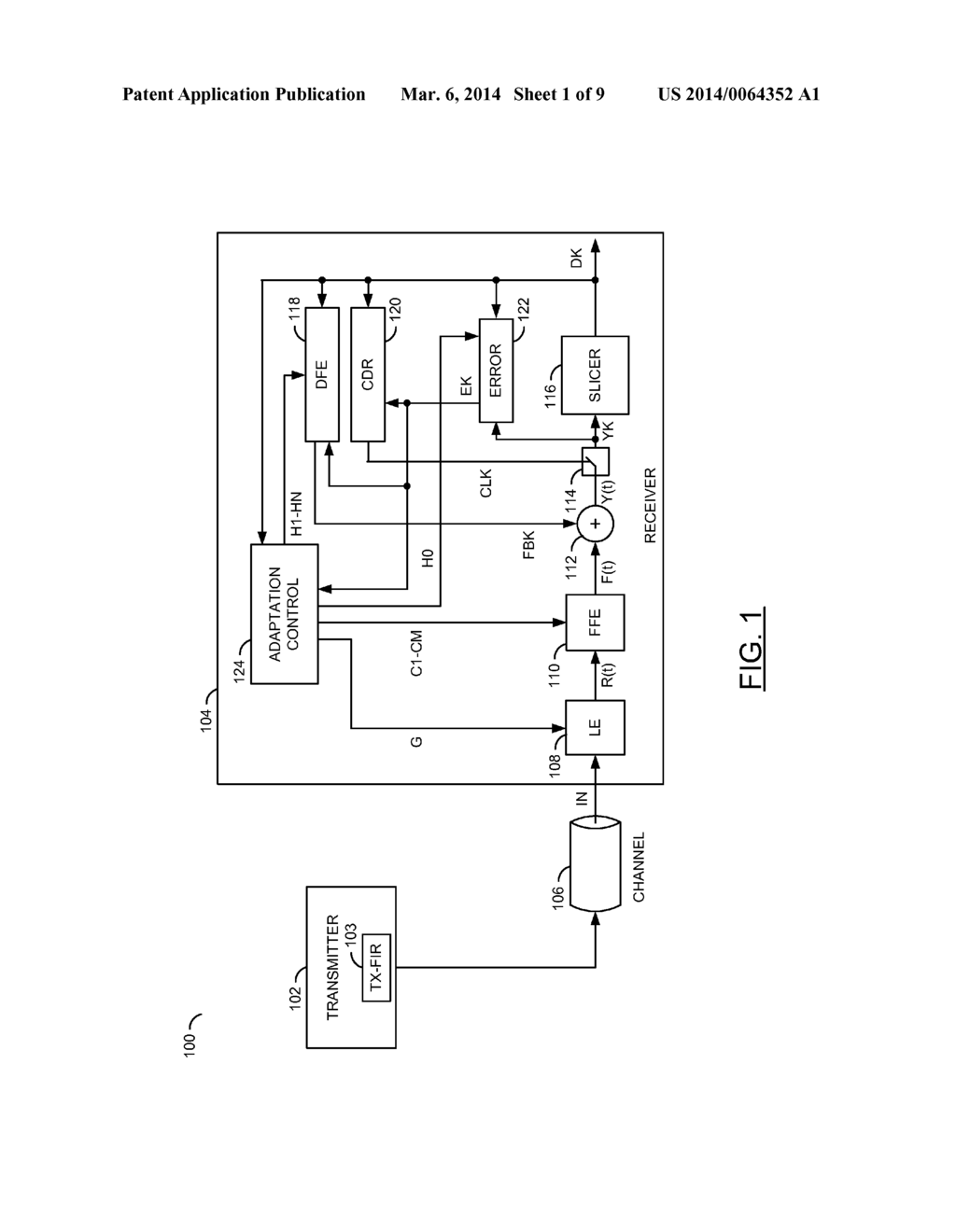 FEED FORWARD EQUALIZER TAP WEIGHT ADAPTATION BASED ON CHANNEL ESTIMATION - diagram, schematic, and image 02