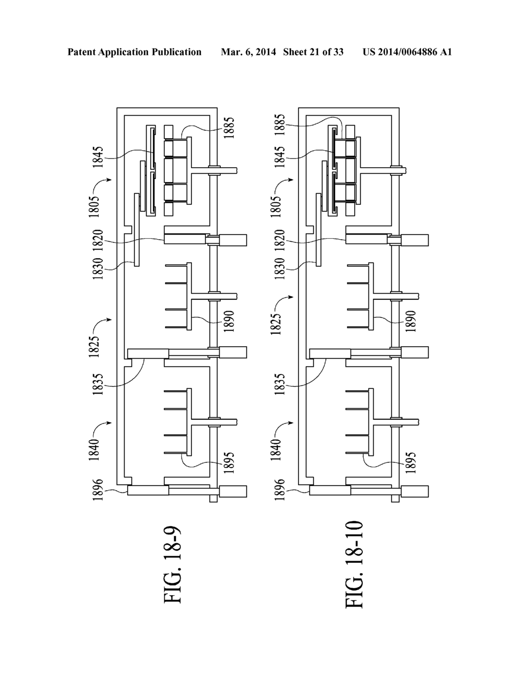 SYSTEM, ARCHITECTURE AND METHOD FOR SIMULTANEOUS TRANSFER AND PROCESS OF     SUBSTRATES - diagram, schematic, and image 22